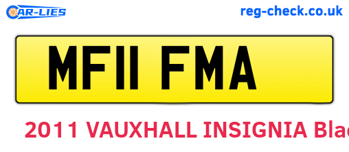 MF11FMA are the vehicle registration plates.