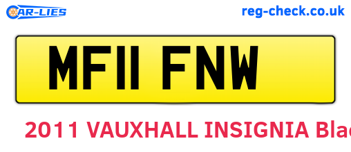 MF11FNW are the vehicle registration plates.