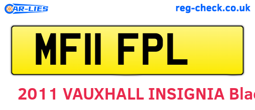 MF11FPL are the vehicle registration plates.