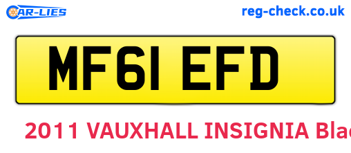 MF61EFD are the vehicle registration plates.