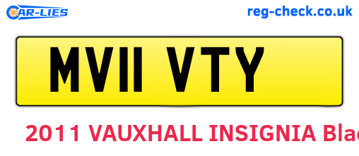 MV11VTY are the vehicle registration plates.