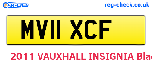 MV11XCF are the vehicle registration plates.