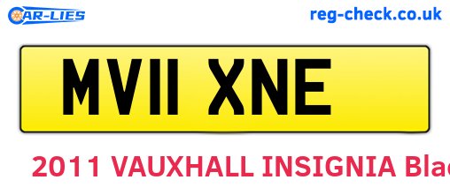 MV11XNE are the vehicle registration plates.