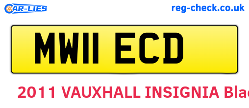 MW11ECD are the vehicle registration plates.