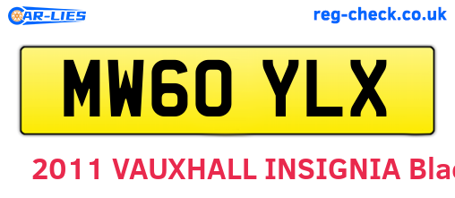 MW60YLX are the vehicle registration plates.