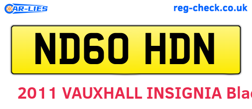 ND60HDN are the vehicle registration plates.