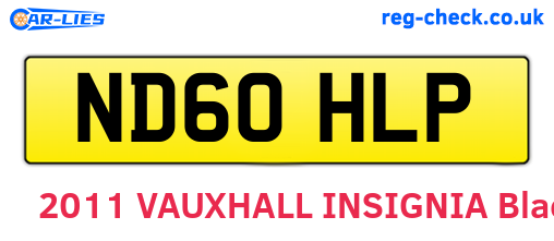 ND60HLP are the vehicle registration plates.