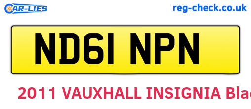 ND61NPN are the vehicle registration plates.