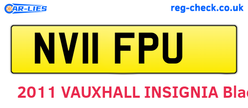 NV11FPU are the vehicle registration plates.