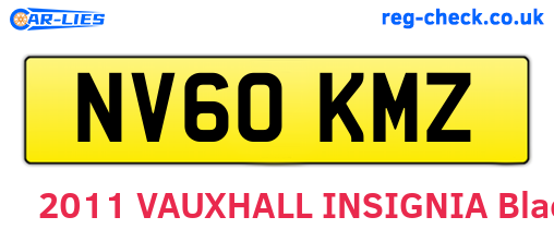 NV60KMZ are the vehicle registration plates.