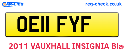 OE11FYF are the vehicle registration plates.