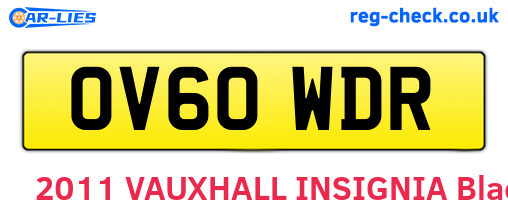 OV60WDR are the vehicle registration plates.