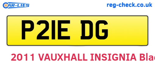 P21EDG are the vehicle registration plates.