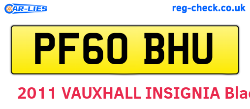 PF60BHU are the vehicle registration plates.