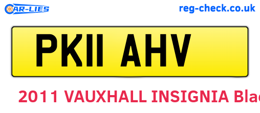 PK11AHV are the vehicle registration plates.