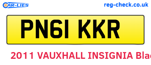 PN61KKR are the vehicle registration plates.