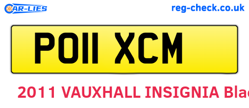 PO11XCM are the vehicle registration plates.