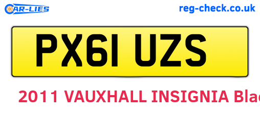 PX61UZS are the vehicle registration plates.