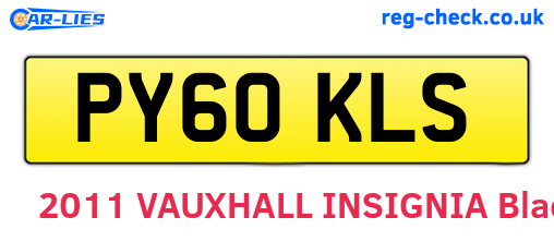 PY60KLS are the vehicle registration plates.