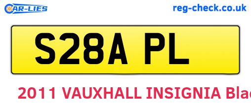 S28APL are the vehicle registration plates.