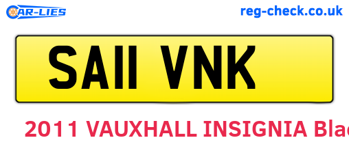 SA11VNK are the vehicle registration plates.