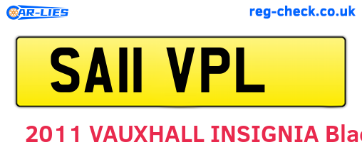 SA11VPL are the vehicle registration plates.