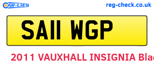 SA11WGP are the vehicle registration plates.