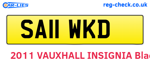 SA11WKD are the vehicle registration plates.