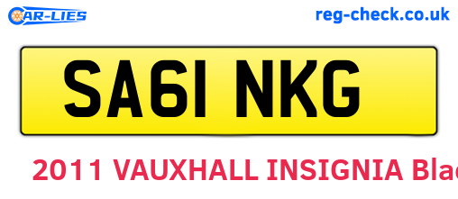 SA61NKG are the vehicle registration plates.