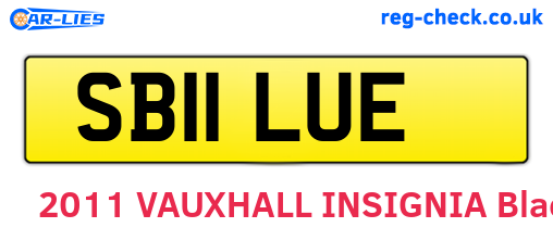 SB11LUE are the vehicle registration plates.
