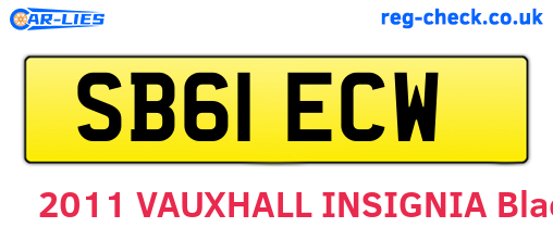 SB61ECW are the vehicle registration plates.