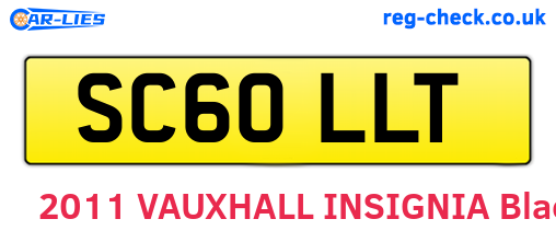 SC60LLT are the vehicle registration plates.