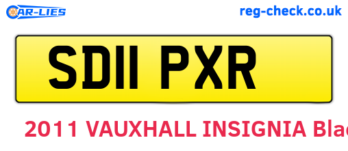 SD11PXR are the vehicle registration plates.