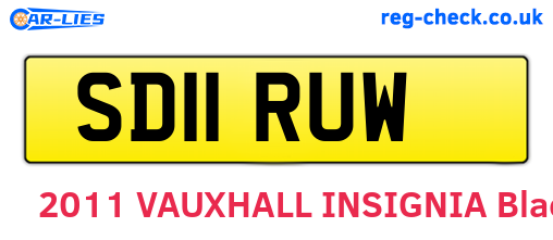 SD11RUW are the vehicle registration plates.