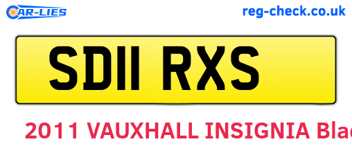 SD11RXS are the vehicle registration plates.