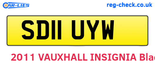 SD11UYW are the vehicle registration plates.