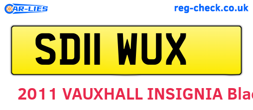 SD11WUX are the vehicle registration plates.