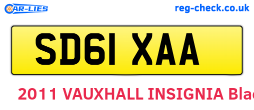 SD61XAA are the vehicle registration plates.