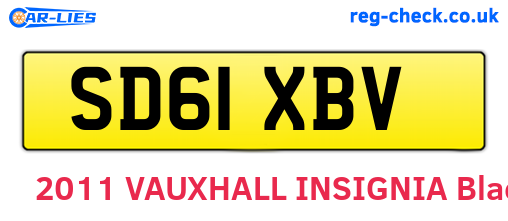 SD61XBV are the vehicle registration plates.