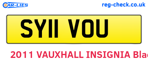 SY11VOU are the vehicle registration plates.