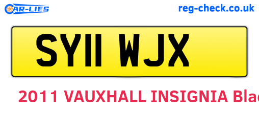 SY11WJX are the vehicle registration plates.