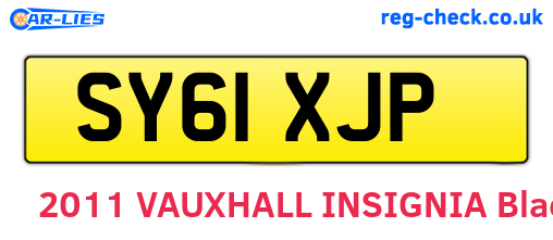 SY61XJP are the vehicle registration plates.