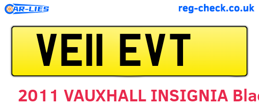 VE11EVT are the vehicle registration plates.