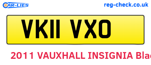 VK11VXO are the vehicle registration plates.
