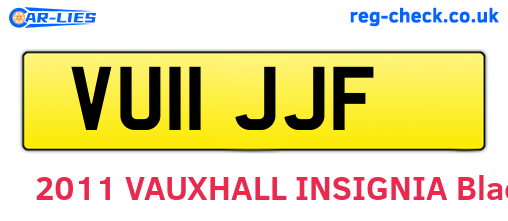 VU11JJF are the vehicle registration plates.