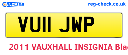 VU11JWP are the vehicle registration plates.
