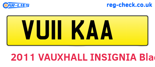 VU11KAA are the vehicle registration plates.