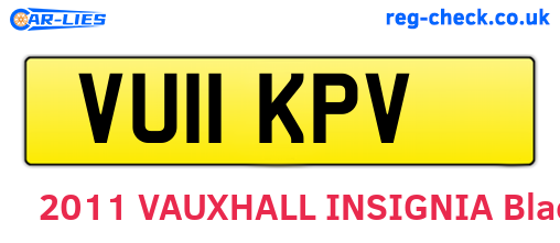 VU11KPV are the vehicle registration plates.