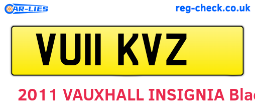 VU11KVZ are the vehicle registration plates.
