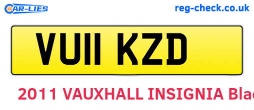 VU11KZD are the vehicle registration plates.